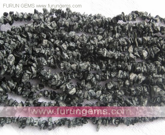 snowflake obsidian chips 5-7mm