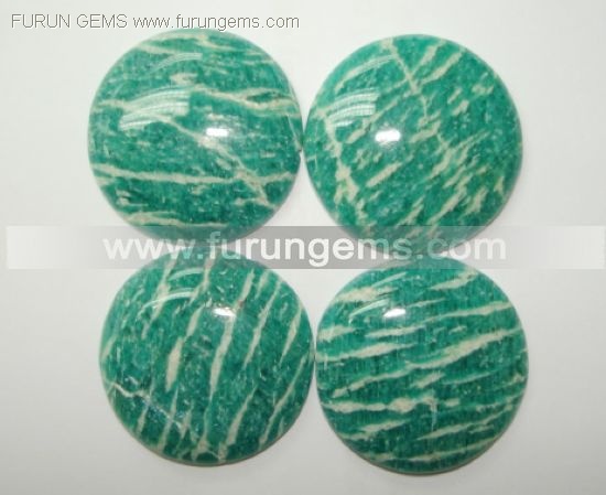 russian amazonite 25mm round cabs