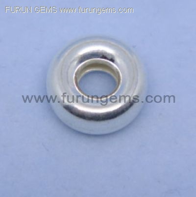silver 925  roundel beads