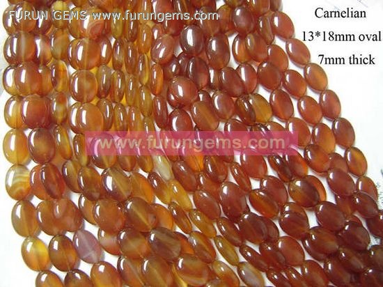 carnelian/red agate oval beads 18x13mm
