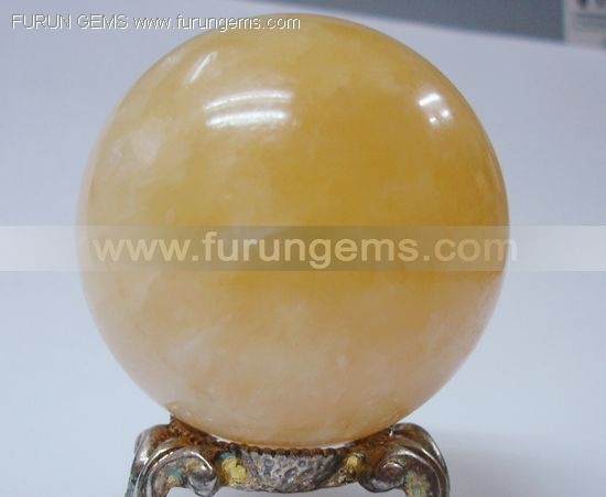 yellow aragonite sphere 53-55mm