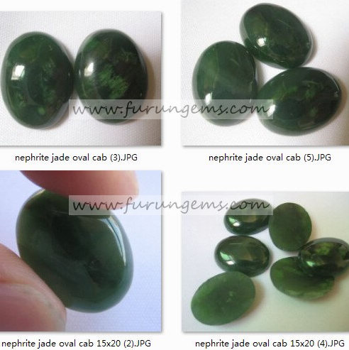 nephrite jade oval cabochons 15x20mm