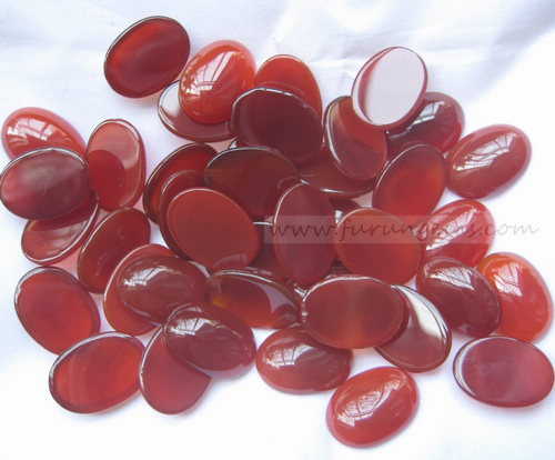 red agate oval cabochons 13x18mm