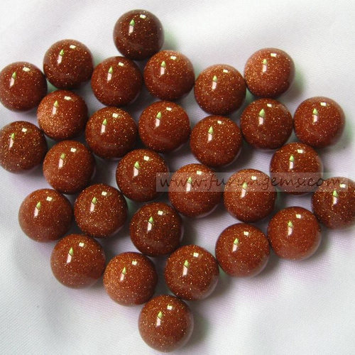 brown goldstone sphere/ball 12mm ,no hole