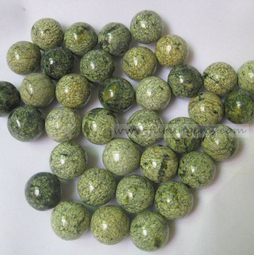 green lace stone sphere/ball 12mm ,no hole