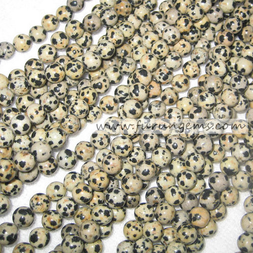 dalmatian jasper round beads 8mm