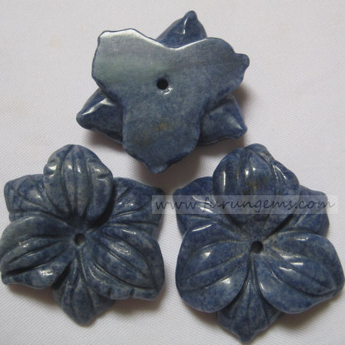 blue aventurine  flowers carvings 15-50mm