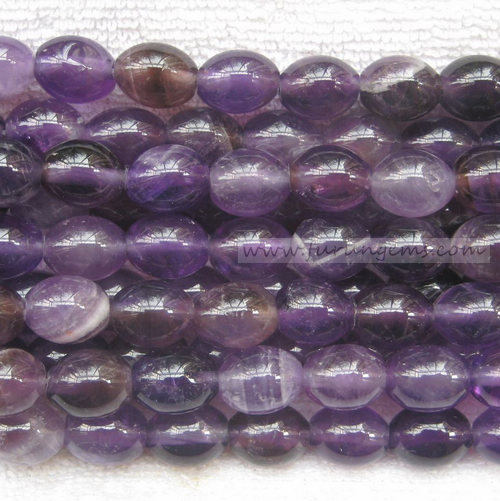 Amethyst rice beads 11x14mm 2mm hole