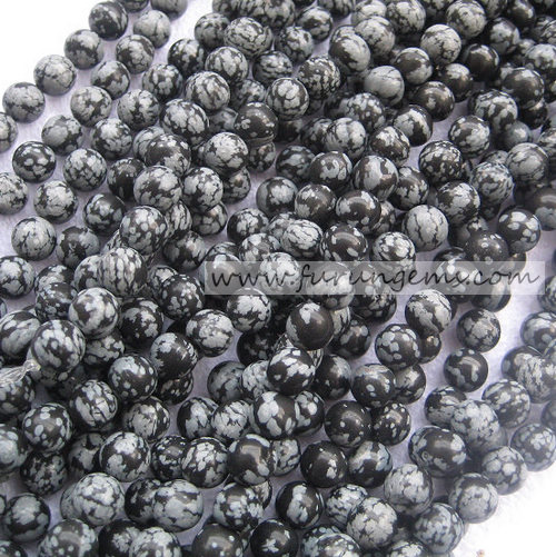 snowflake obsidian 8mm round beads good quality