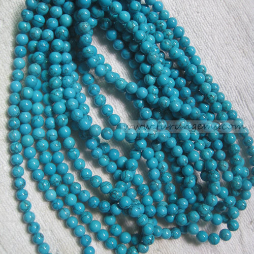 synthetic turquoise round beads 8mm