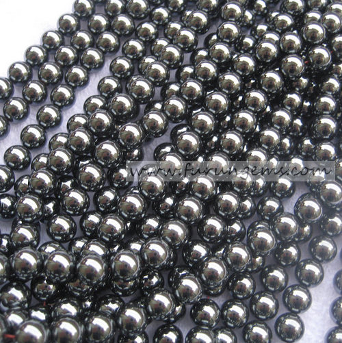 Mirror Hematite 8mm round beads