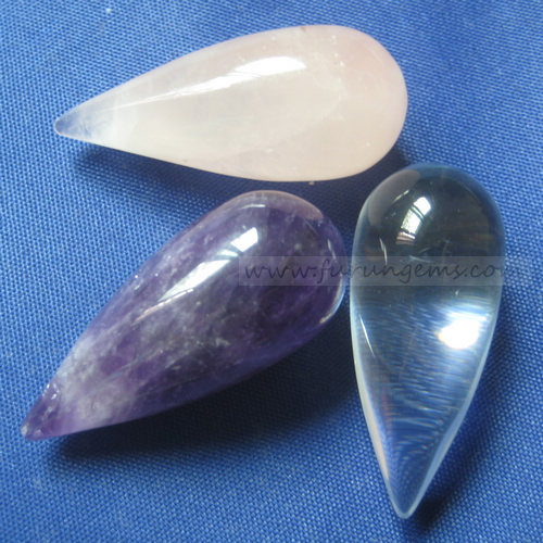 teardrop-amethyst,rose quartz,crystal quartz