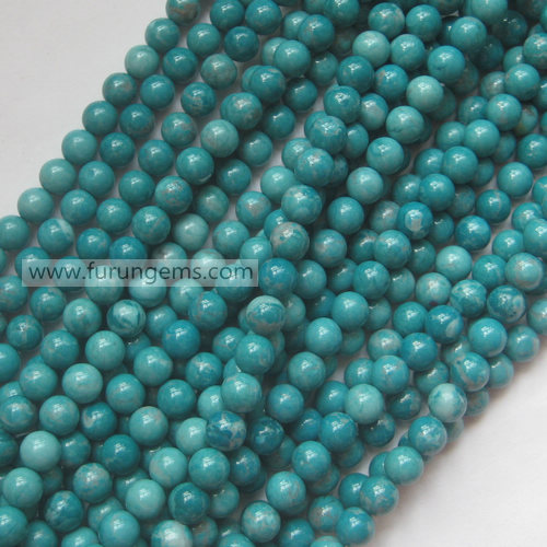 dyed howlite beads 6mm  round beads  green