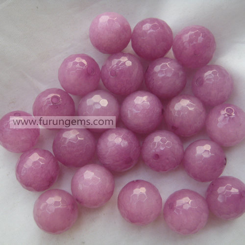 lavender jade faceted beads 16mm